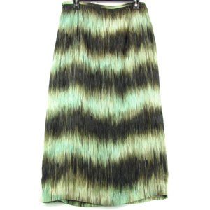 SALE! Silk Tie Dye Green Long Skirt